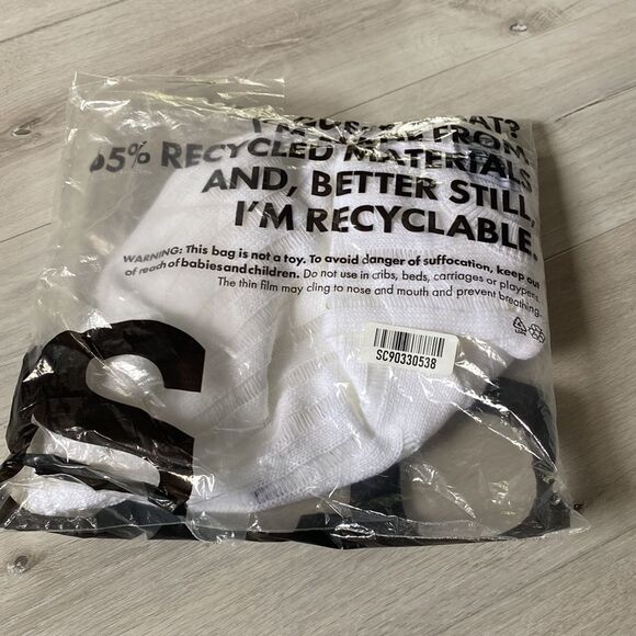 ASOS Teclaimed Vintage crop sweater in sheer ladder stitch white 10 NWT in pkg - Picture 7 of 7